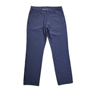 FJ FootJoy Men's 34x30* measured performance Golf pants blue geo print